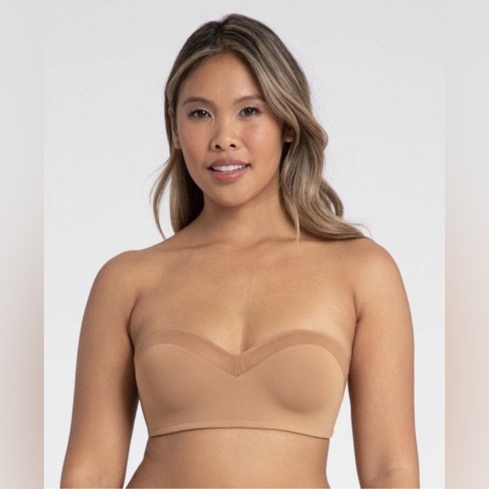 🌟3 for $30🌟 Lively No-Wire Strapless Bra, Dark Tan, 34C